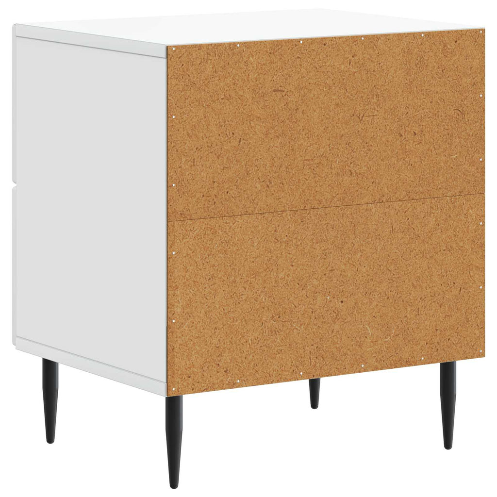Nachttisch 2 pcs Weiß 43 x 34,5 x 47,5 cm Holzwerkstoff