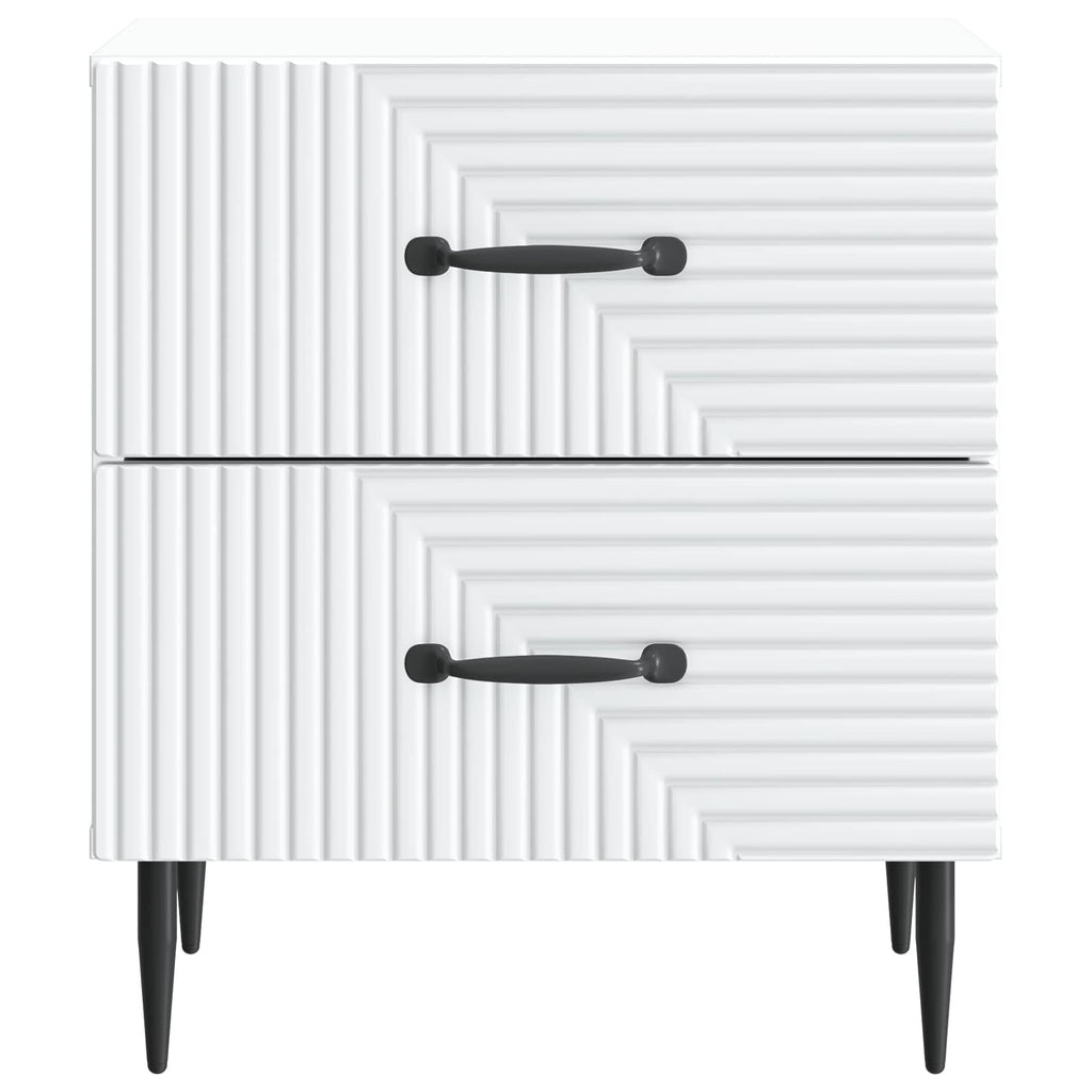 Nachttisch 2 pcs Weiß 43 x 34,5 x 47,5 cm Holzwerkstoff