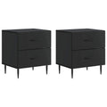 Nachttisch 2 pcs Schwarz 43 x 34,5 x 47,5 cm Holzwerkstoff
