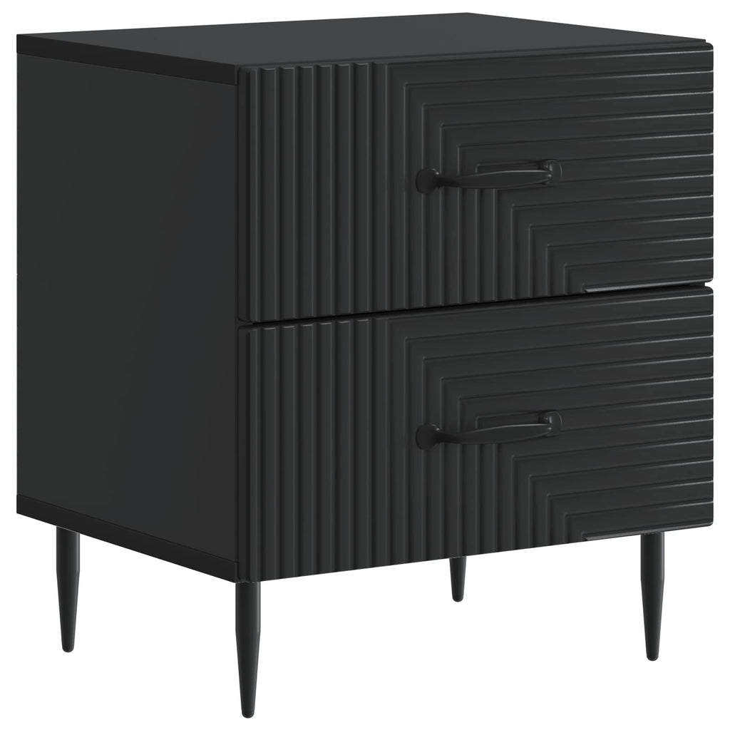 Nachttisch 2 pcs Schwarz 43 x 34,5 x 47,5 cm Holzwerkstoff