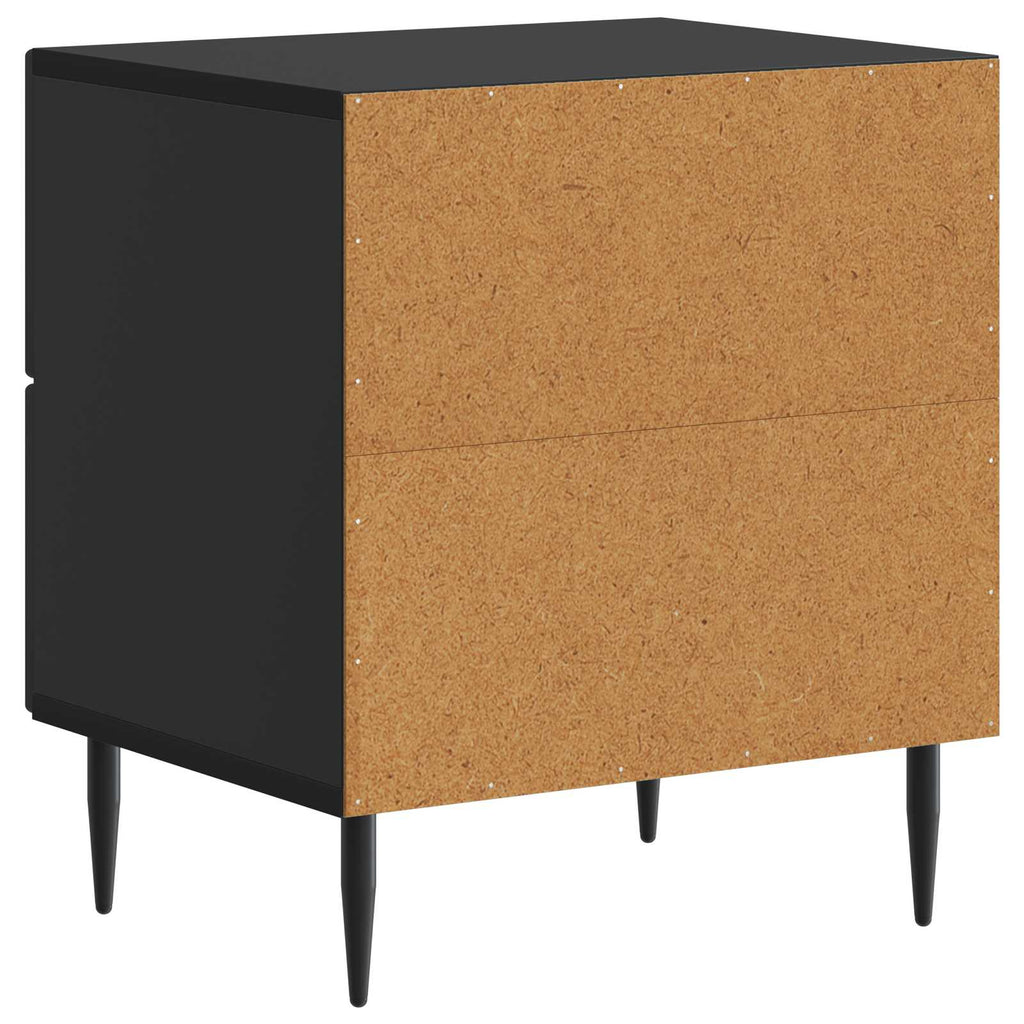 Nachttisch 2 pcs Schwarz 43 x 34,5 x 47,5 cm Holzwerkstoff