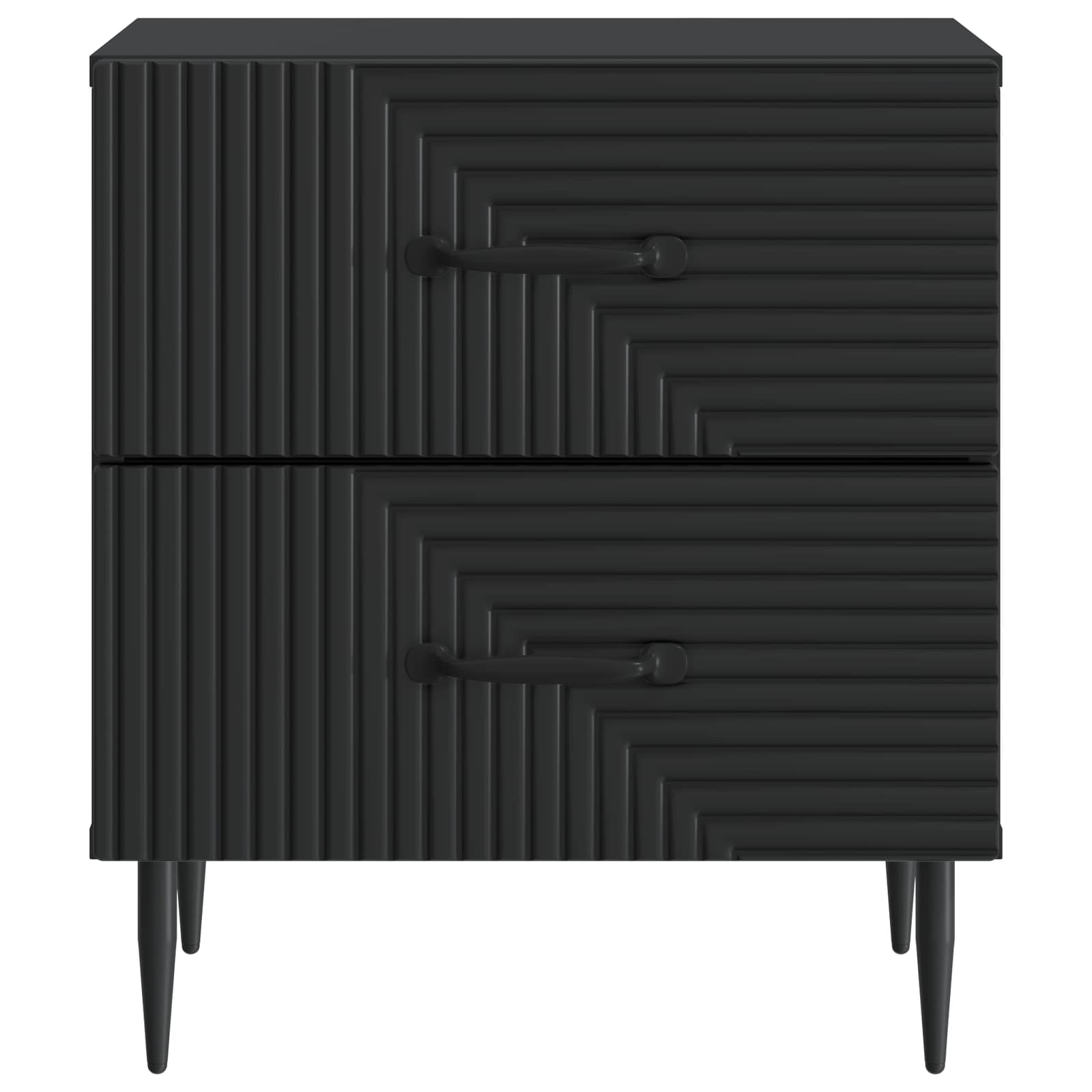 Nachttisch 2 pcs Schwarz 43 x 34,5 x 47,5 cm Holzwerkstoff