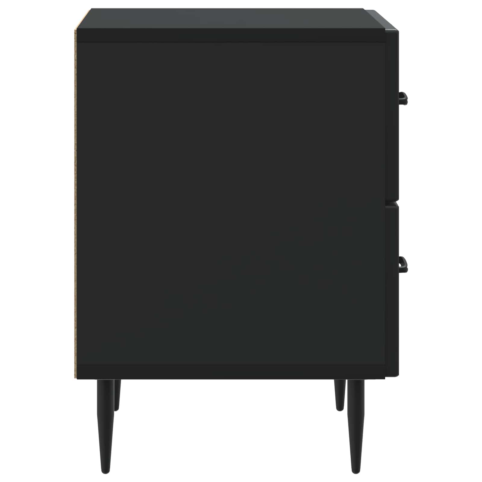 Nachttisch 2 pcs Schwarz 43 x 34,5 x 47,5 cm Holzwerkstoff