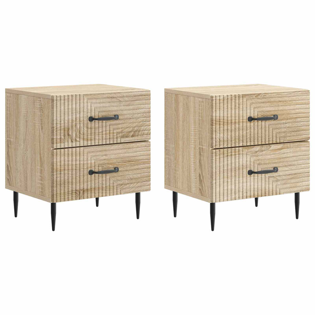 Nachttisch 2 pcs Sonoma-Eiche 43 x 34,5 x 47,5 cm Holzwerkstoff