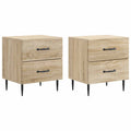 Nachttisch 2 pcs Sonoma-Eiche 43 x 34,5 x 47,5 cm Holzwerkstoff