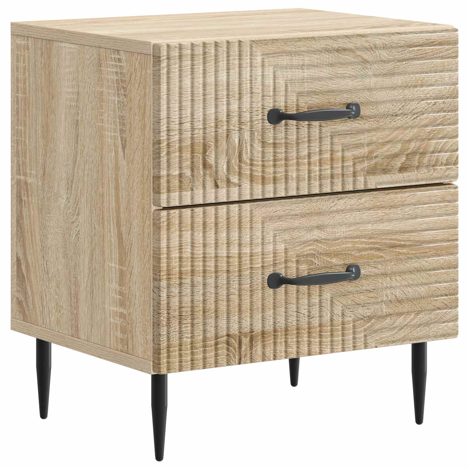 Nachttisch 2 pcs Sonoma-Eiche 43 x 34,5 x 47,5 cm Holzwerkstoff