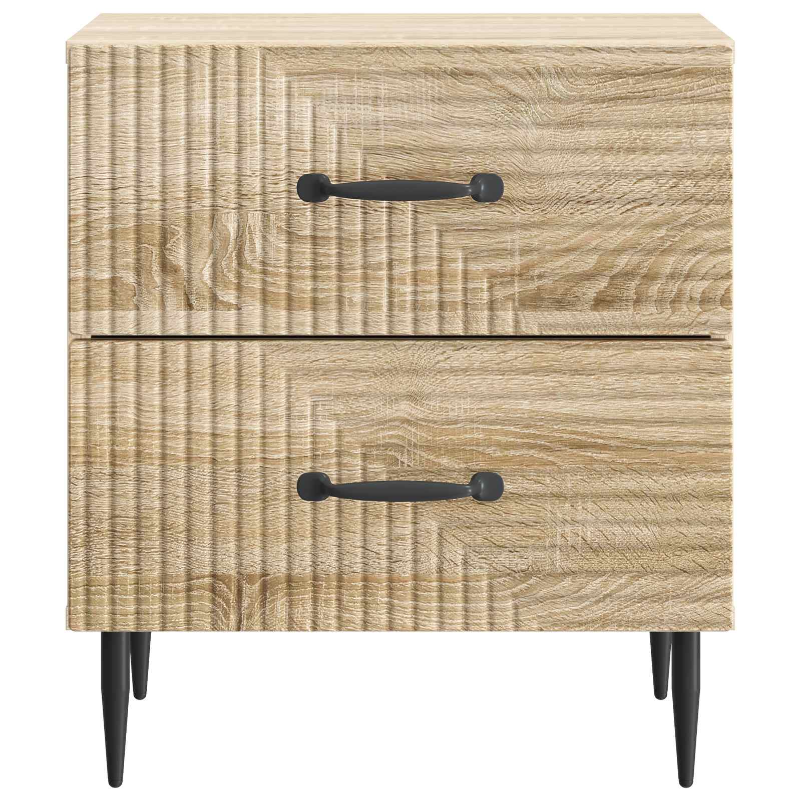 Nachttisch 2 pcs Sonoma-Eiche 43 x 34,5 x 47,5 cm Holzwerkstoff