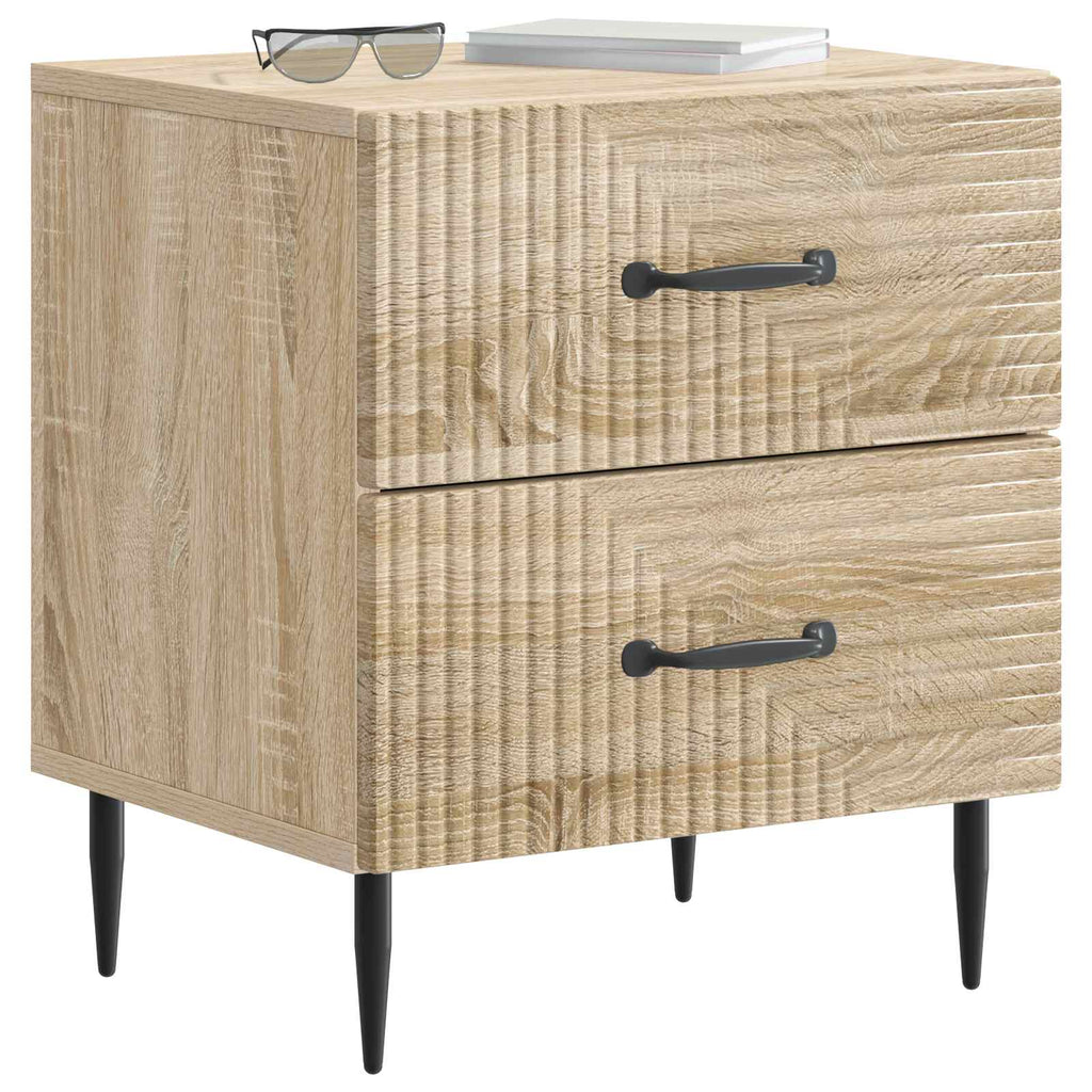 Nachttisch 2 pcs Sonoma-Eiche 43 x 34,5 x 47,5 cm Holzwerkstoff