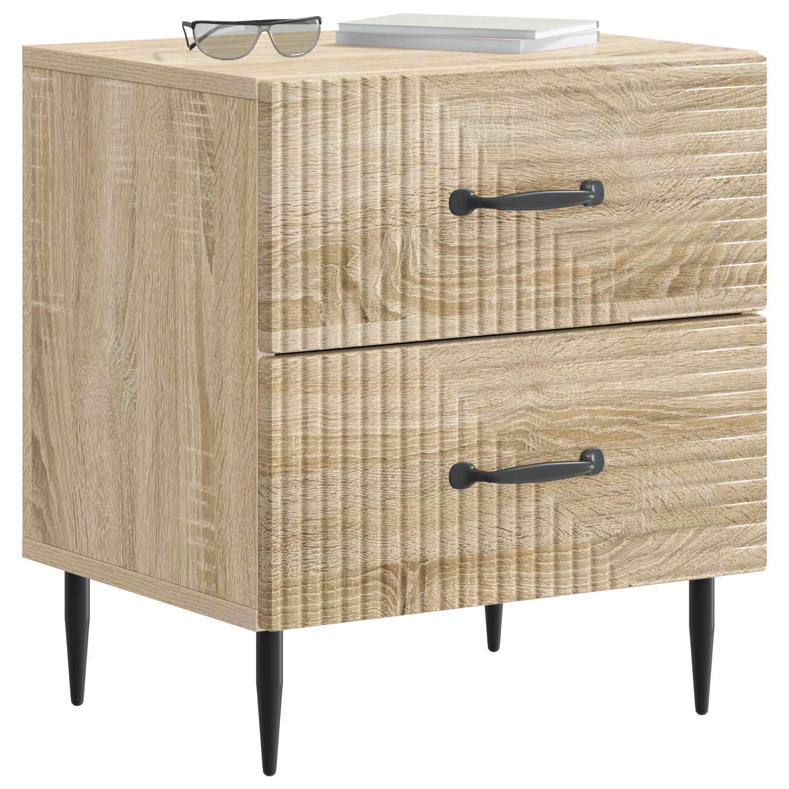 Nachttisch 2 pcs Sonoma-Eiche 43 x 34,5 x 47,5 cm Holzwerkstoff