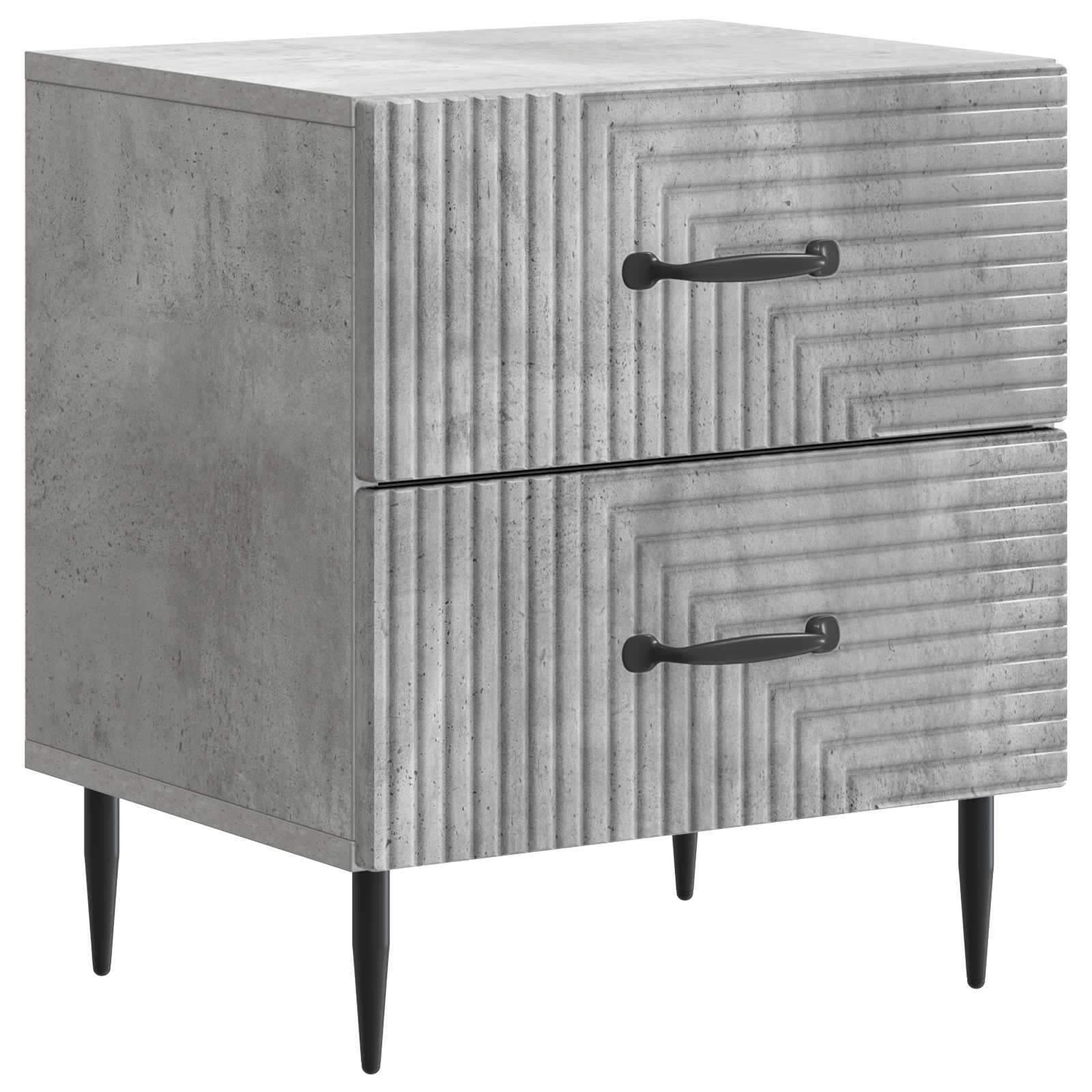 Nachttisch Betongrau 43 x 34,5 x 47,5 cm Holzwerkstoff