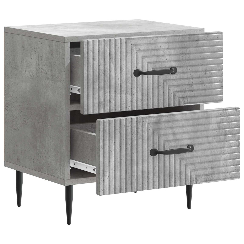 Nachttisch Betongrau 43 x 34,5 x 47,5 cm Holzwerkstoff