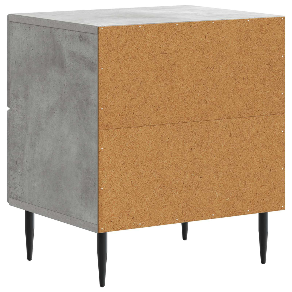 Nachttisch 2 pcs Betongrau 43 x 34,5 x 47,5 cm Holzwerkstoff
