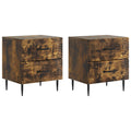 Nachttisch 2 pcs Geräucherte Eiche 43 x 34,5 x 47,5 cm
