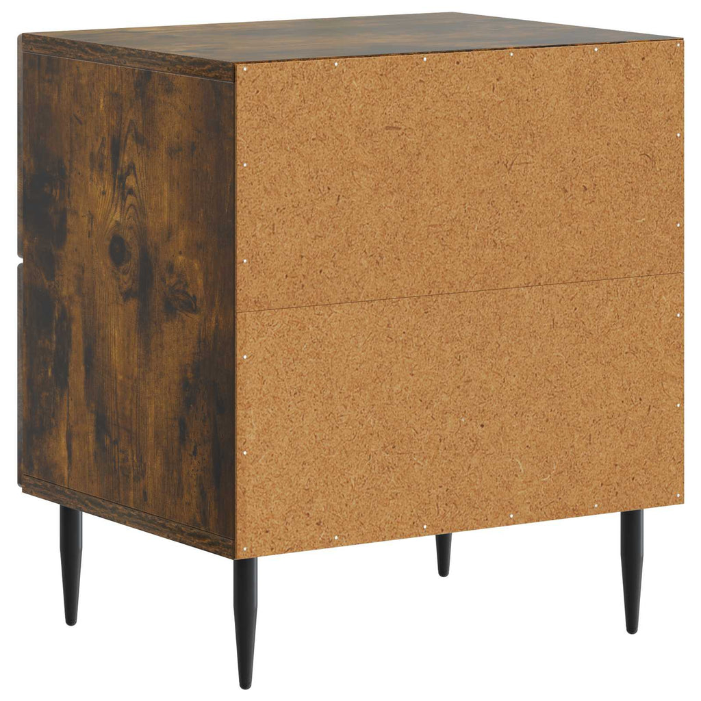 Nachttisch 2 pcs Geräucherte Eiche 43 x 34,5 x 47,5 cm