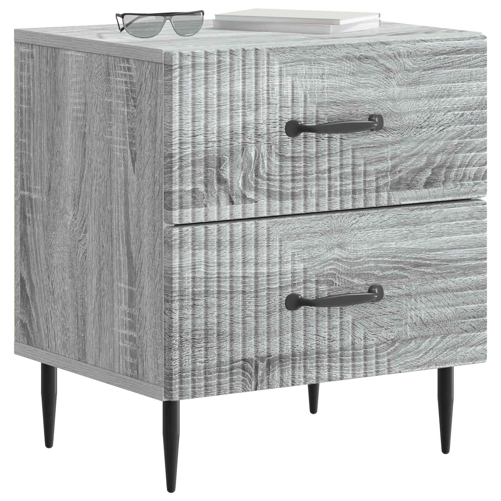 Nachttisch Graues Sonoma 43 x 34,5 x 47,5 cm Holzwerkstoff