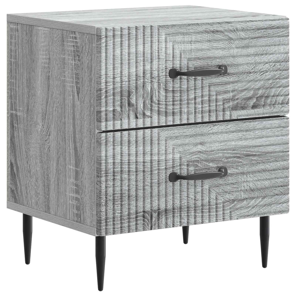 Nachttisch 2 pcs Graues Sonoma 43 x 34,5 x 47,5 cm