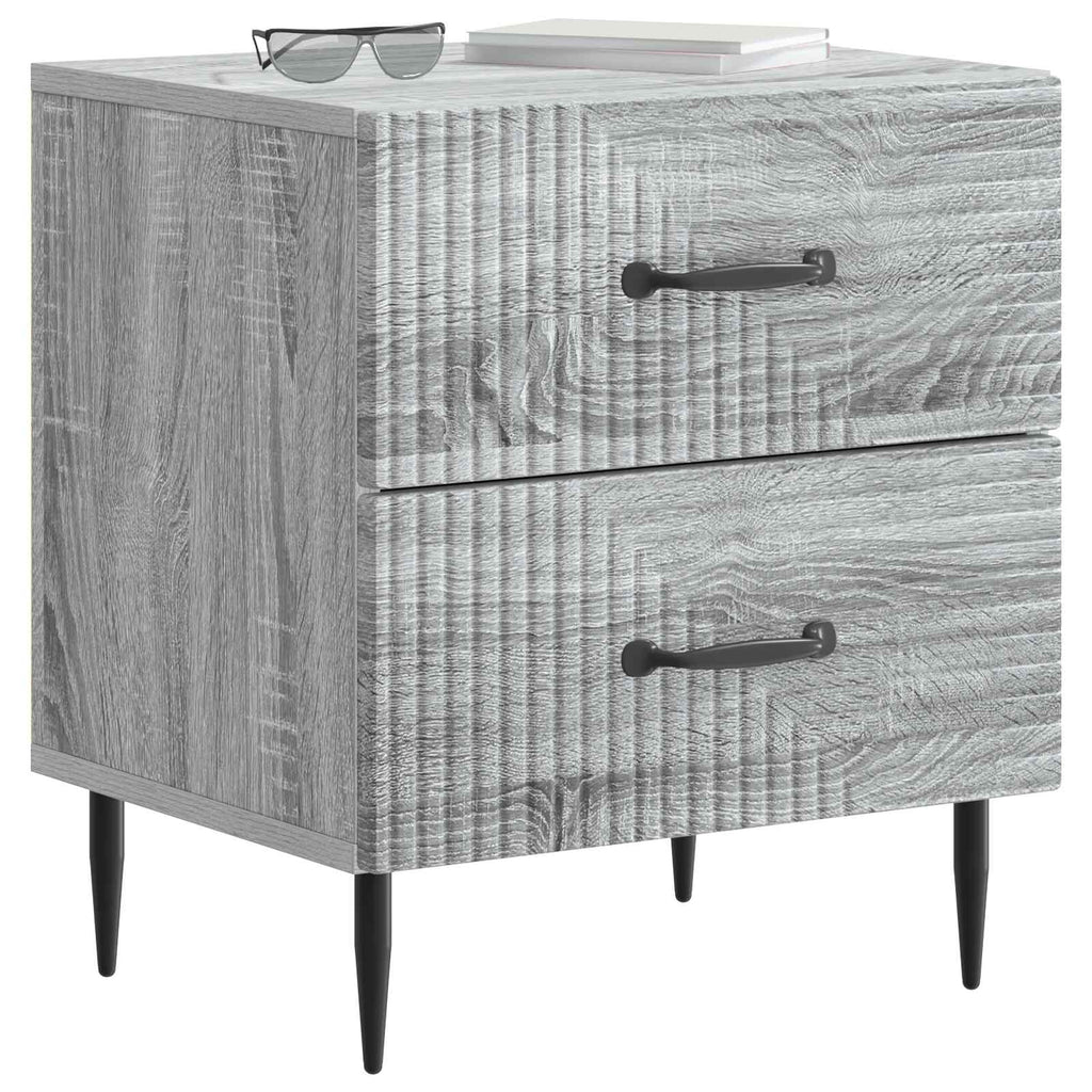 Nachttisch 2 pcs Graues Sonoma 43 x 34,5 x 47,5 cm