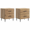 Nachttisch 2 pcs Artisan-Eiche 43 x 34,5 x 47,5 cm