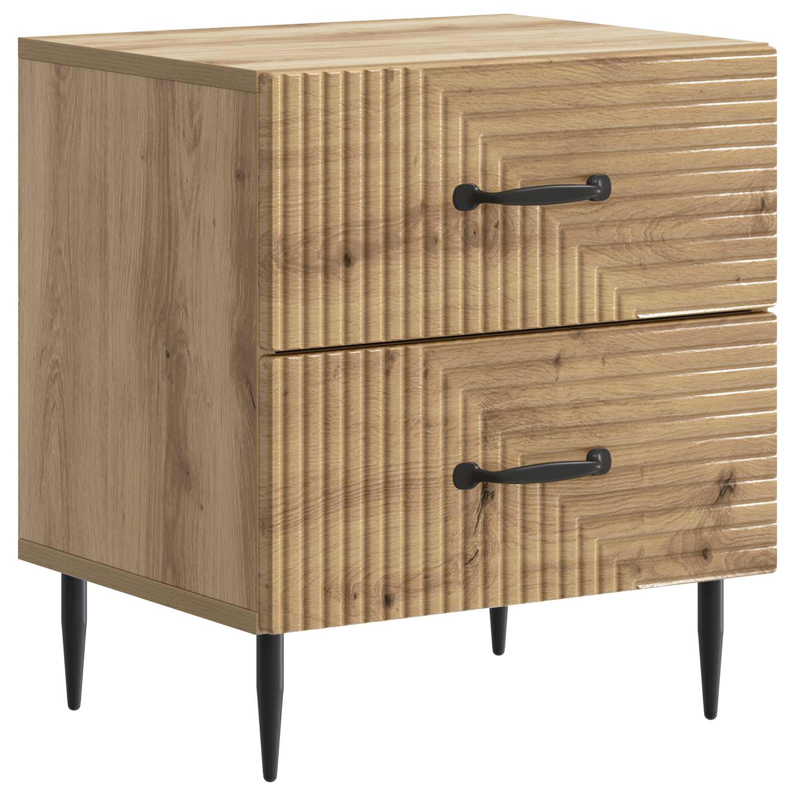 Nachttisch 2 pcs Artisan-Eiche 43 x 34,5 x 47,5 cm