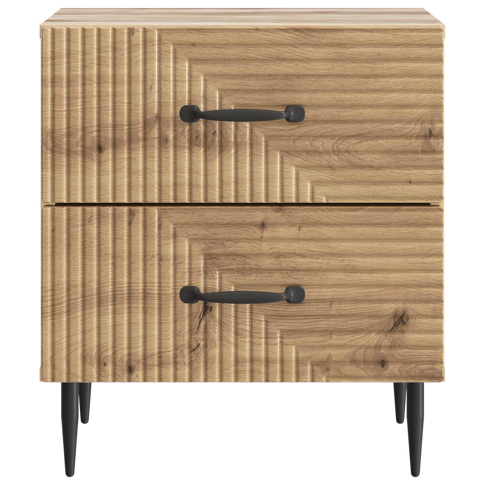 Nachttisch 2 pcs Artisan-Eiche 43 x 34,5 x 47,5 cm