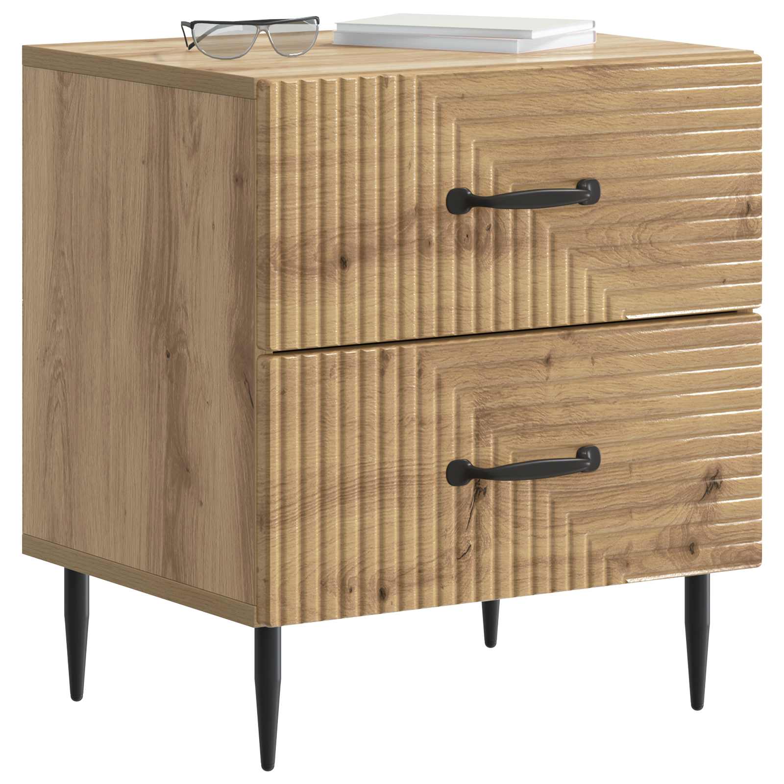 Nachttisch 2 pcs Artisan-Eiche 43 x 34,5 x 47,5 cm