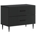 Nachttisch Schwarz 62 x 34,5 x 47,5 cm Holzwerkstoff