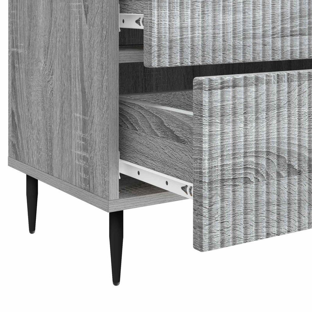 Nachttisch Graues Sonoma 62 x 34,5 x 47,5 cm Holzwerkstoff
