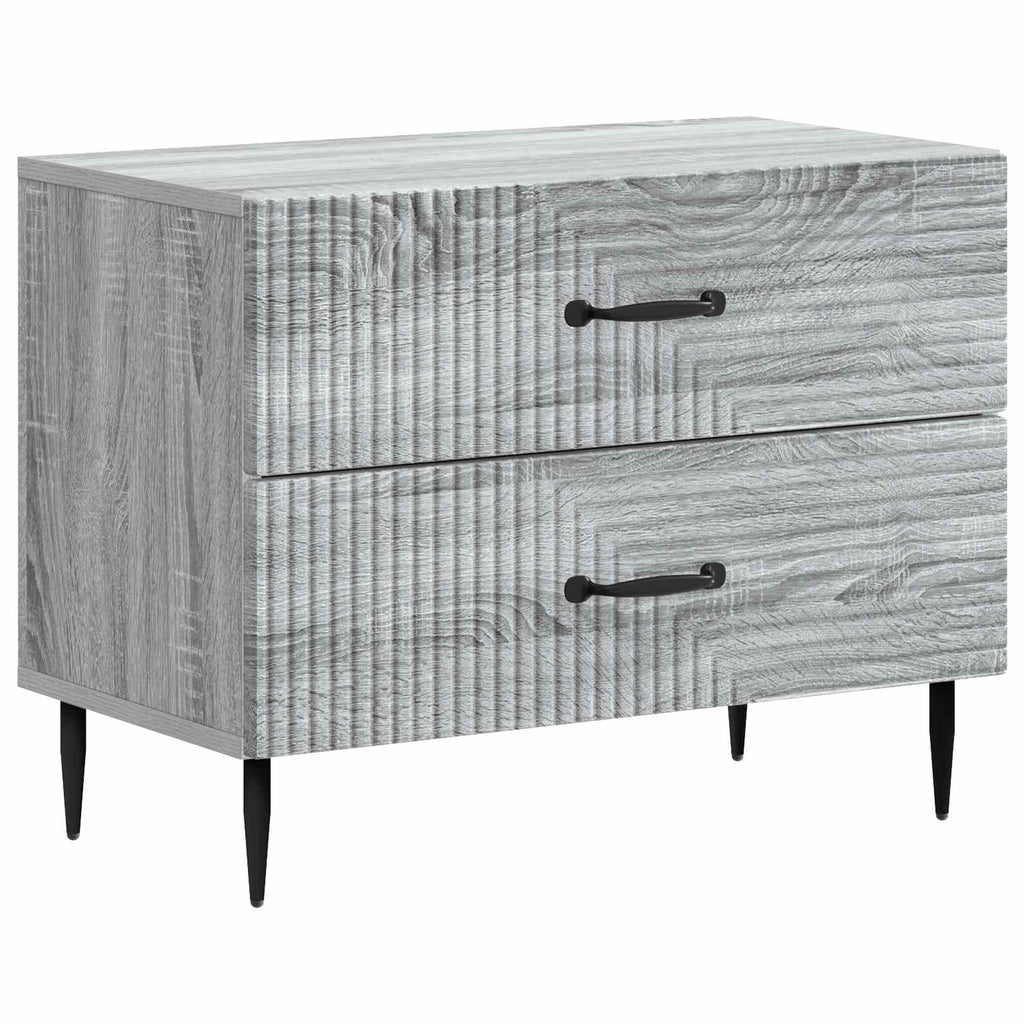 Nachttisch Graues Sonoma 62 x 34,5 x 47,5 cm Holzwerkstoff