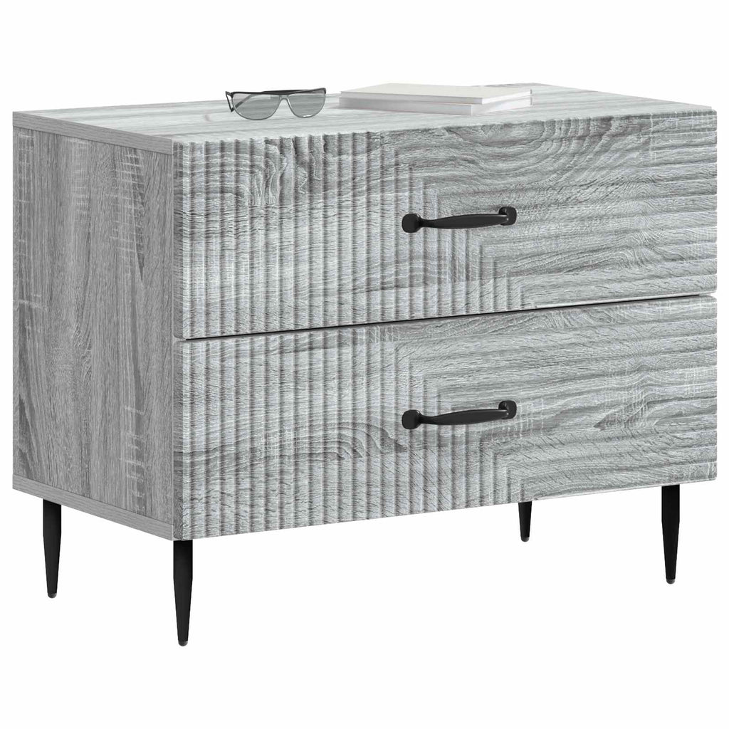 Nachttisch Graues Sonoma 62 x 34,5 x 47,5 cm Holzwerkstoff