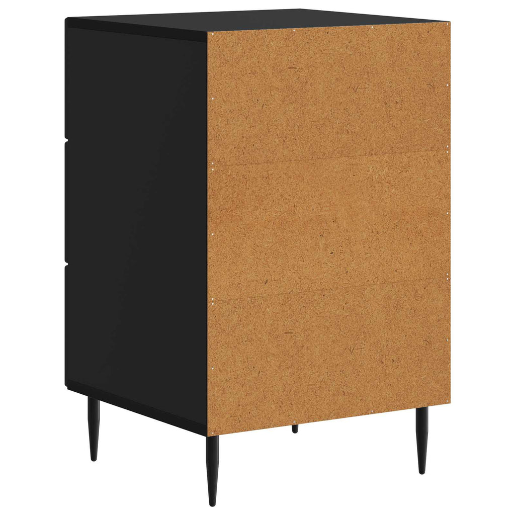Nachttisch Schwarz 43 x 41 x 66,5 cm Holzwerkstoff