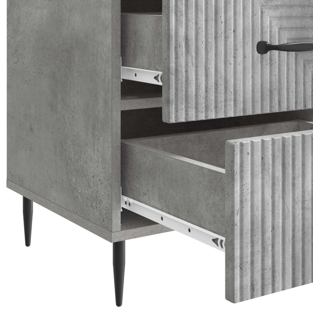 Nachttisch Betongrau 43 x 41 x 66,5 cm Holzwerkstoff