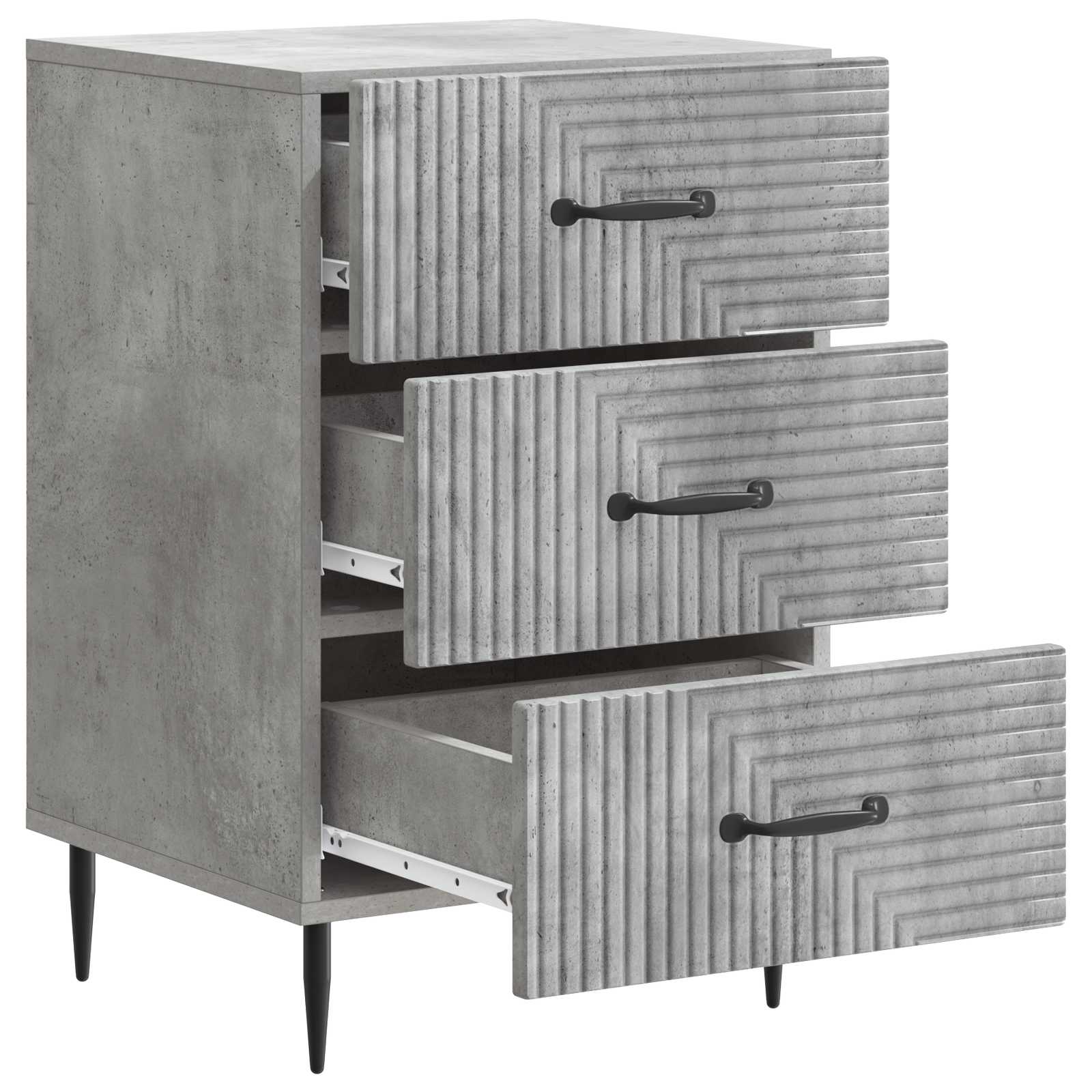 Nachttisch Betongrau 43 x 41 x 66,5 cm Holzwerkstoff