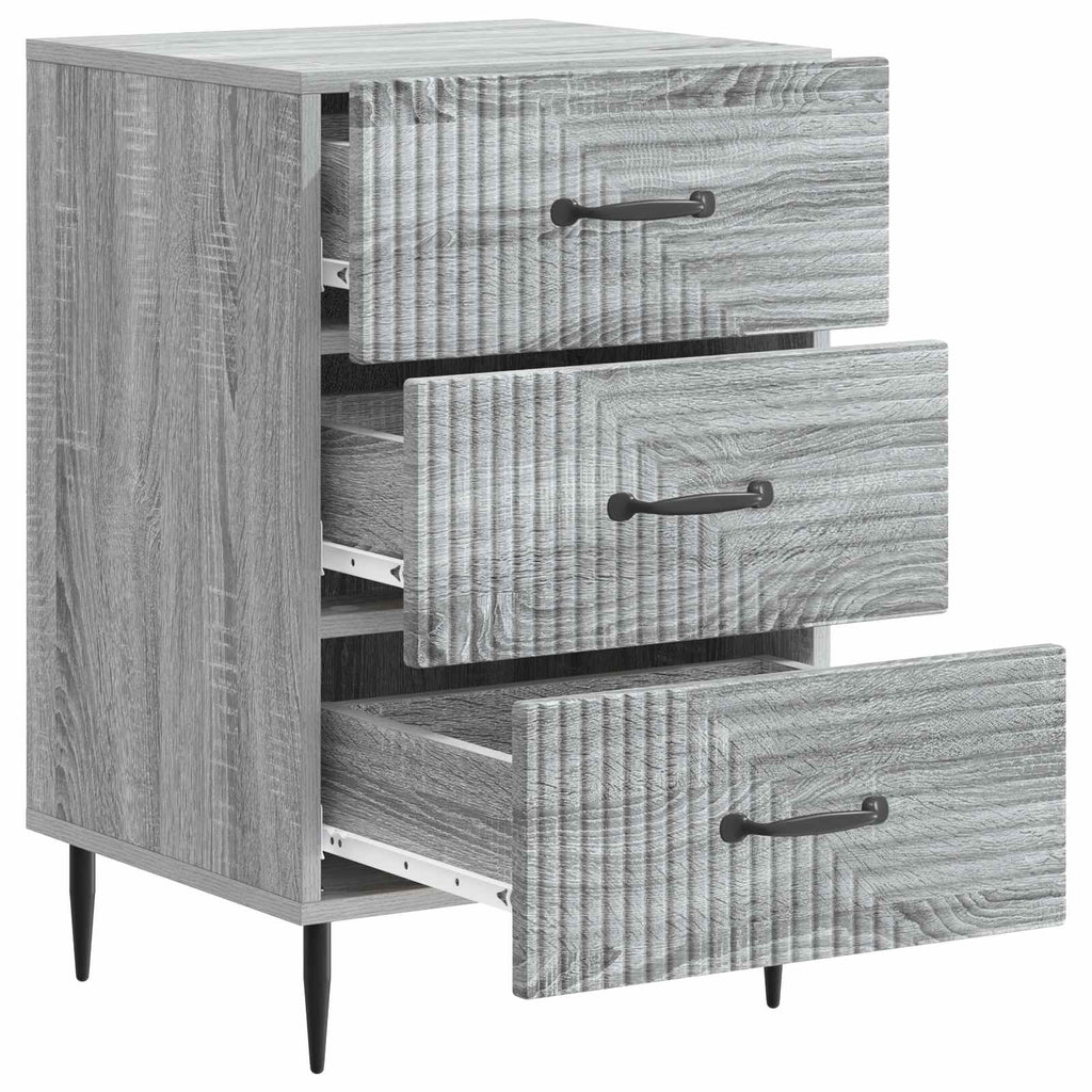 Nachttisch Graues Sonoma 43 x 41 x 66,5 cm Holzwerkstoff