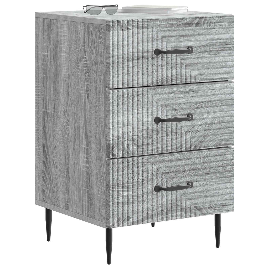 Nachttisch Graues Sonoma 43 x 41 x 66,5 cm Holzwerkstoff