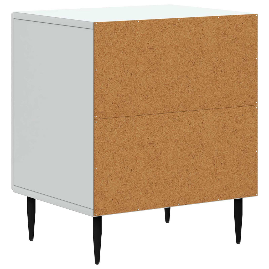 Nachttisch 2 pcs Weiß 43 x 34,5 x 50 cm Holzwerkstoff