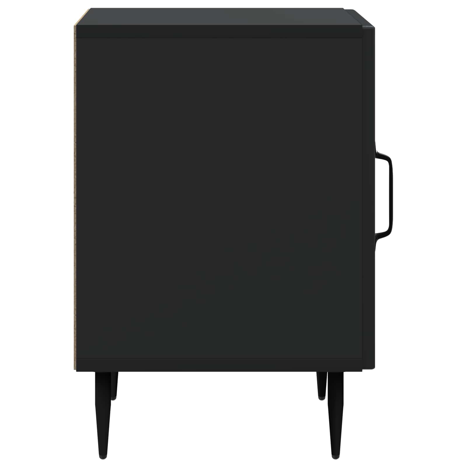 Nachttisch Schwarz 43 x 34,5 x 50 cm Holzwerkstoff