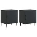Nachttisch 2 pcs Schwarz 43 x 34,5 x 50 cm Holzwerkstoff