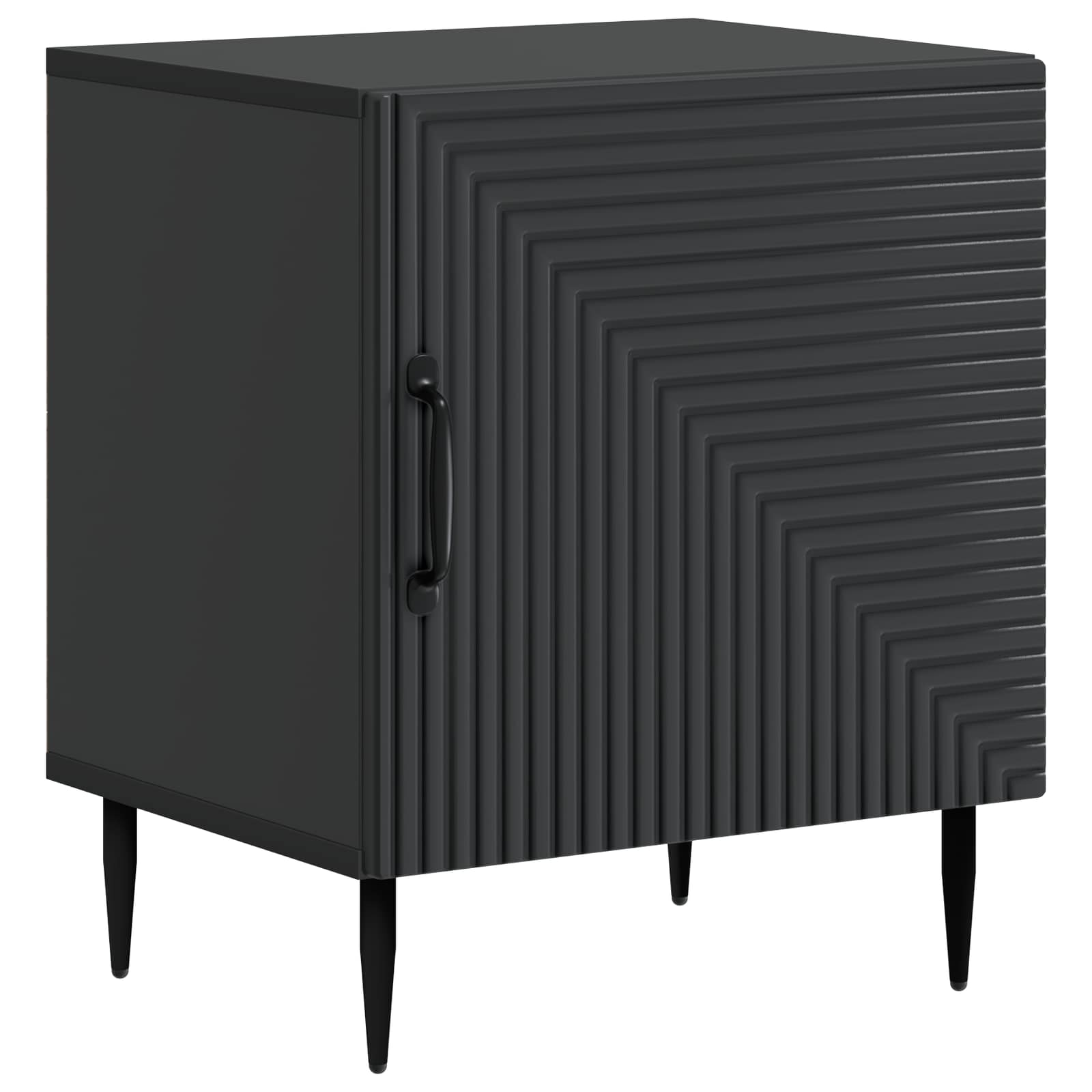Nachttisch 2 pcs Schwarz 43 x 34,5 x 50 cm Holzwerkstoff