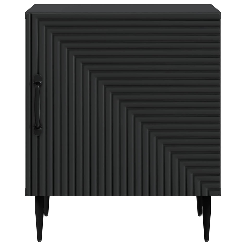 Nachttisch 2 pcs Schwarz 43 x 34,5 x 50 cm Holzwerkstoff