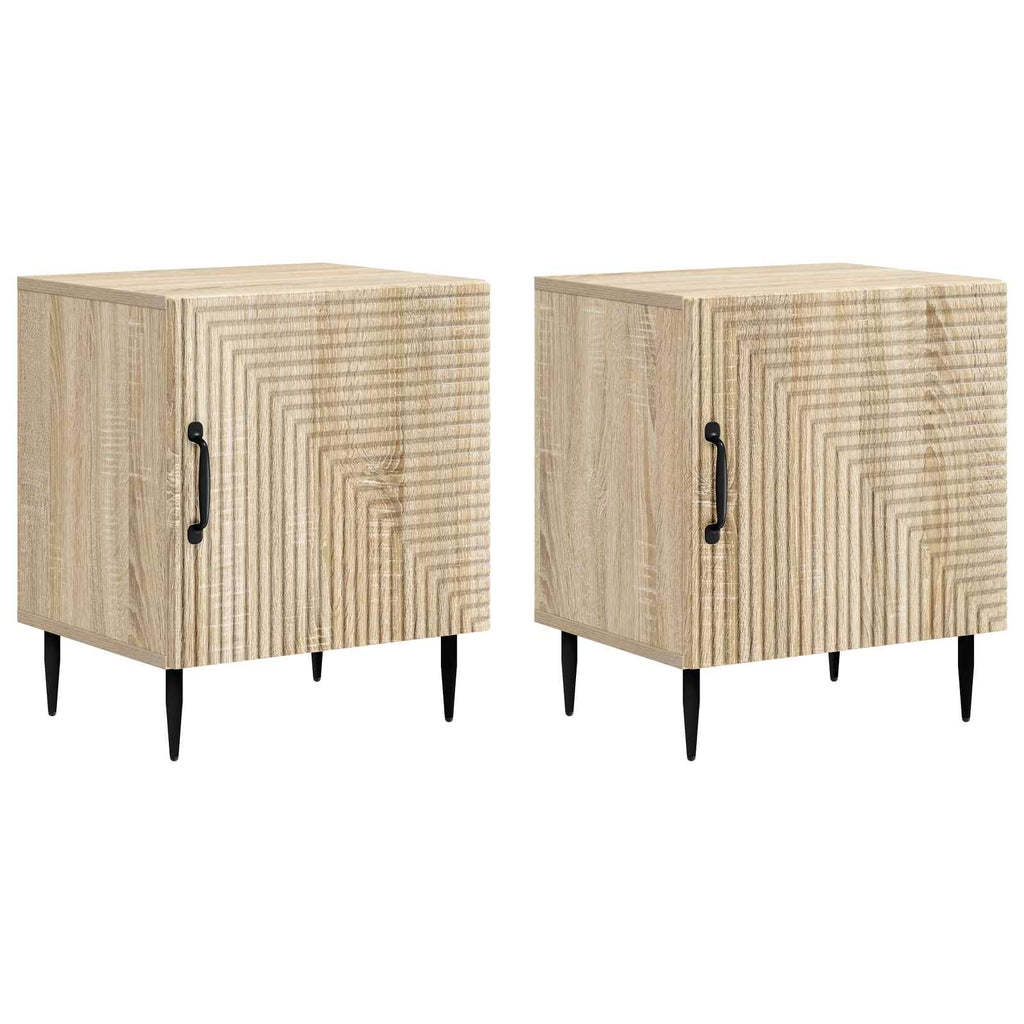 Nachttisch 2 pcs Sonoma-Eiche 43 x 34,5 x 50 cm Holzwerkstoff