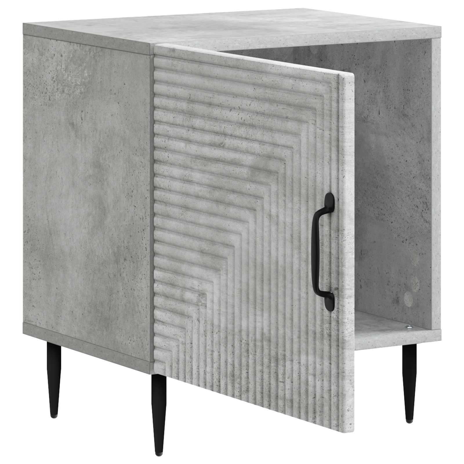 Nachttisch Betongrau 43 x 34,5 x 50 cm Holzwerkstoff