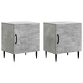 Nachttisch 2 pcs Betongrau 43 x 34,5 x 50 cm Holzwerkstoff