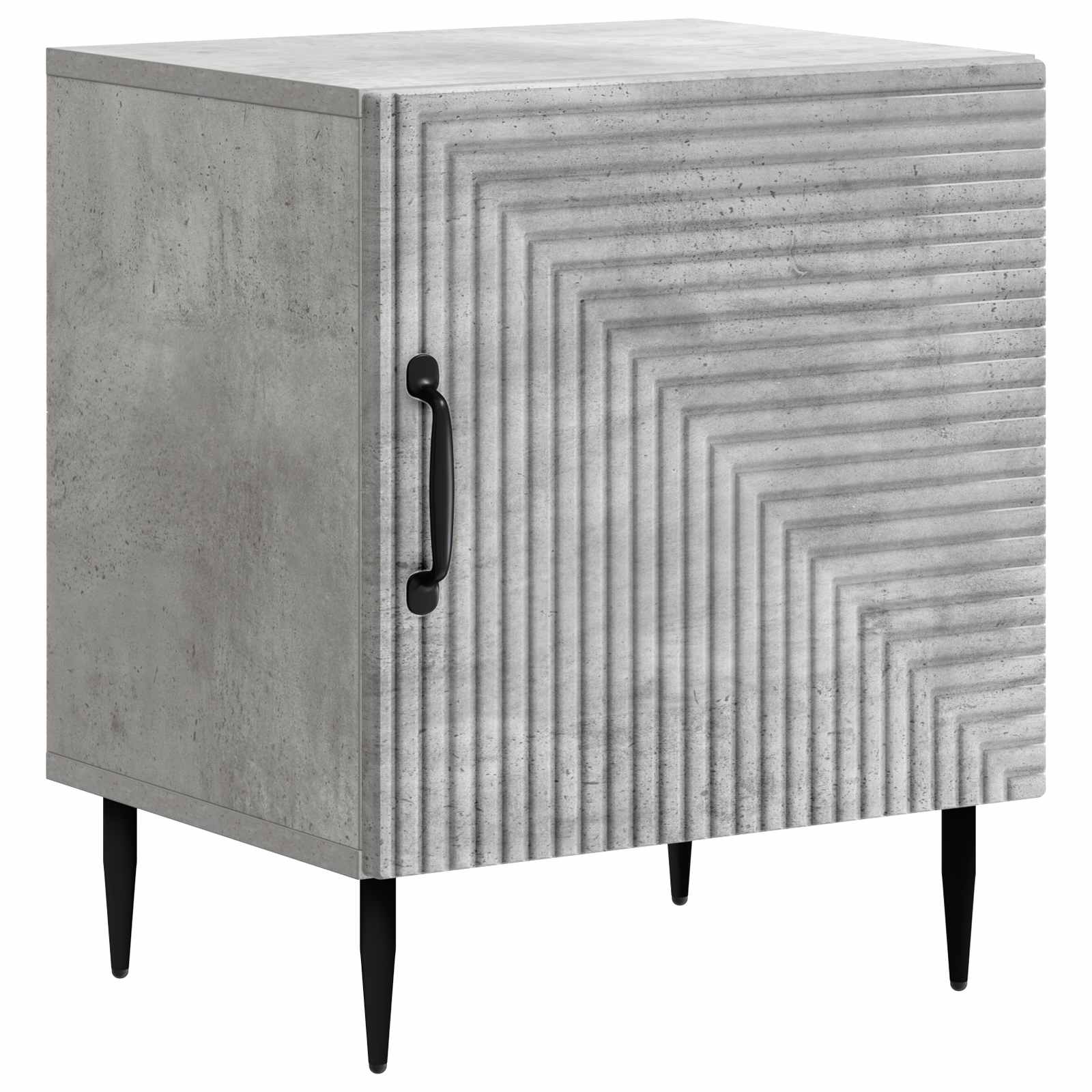 Nachttisch 2 pcs Betongrau 43 x 34,5 x 50 cm Holzwerkstoff