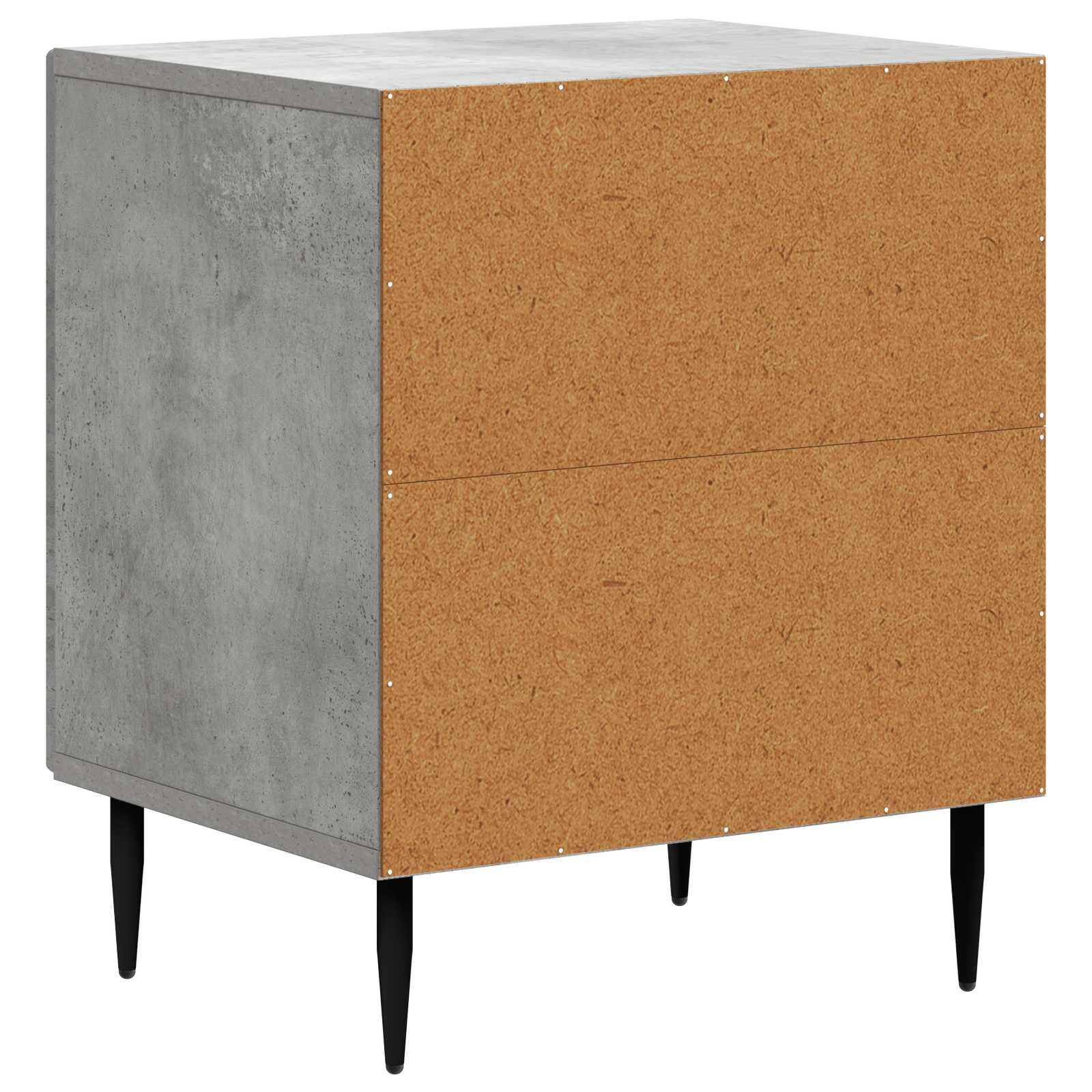 Nachttisch 2 pcs Betongrau 43 x 34,5 x 50 cm Holzwerkstoff