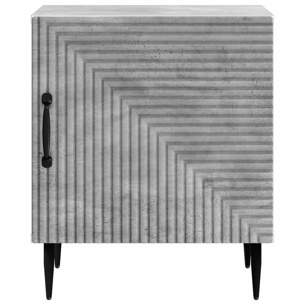 Nachttisch 2 pcs Betongrau 43 x 34,5 x 50 cm Holzwerkstoff