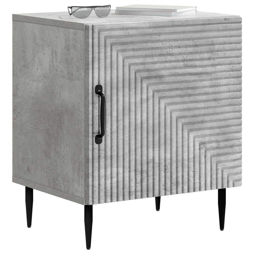 Nachttisch 2 pcs Betongrau 43 x 34,5 x 50 cm Holzwerkstoff