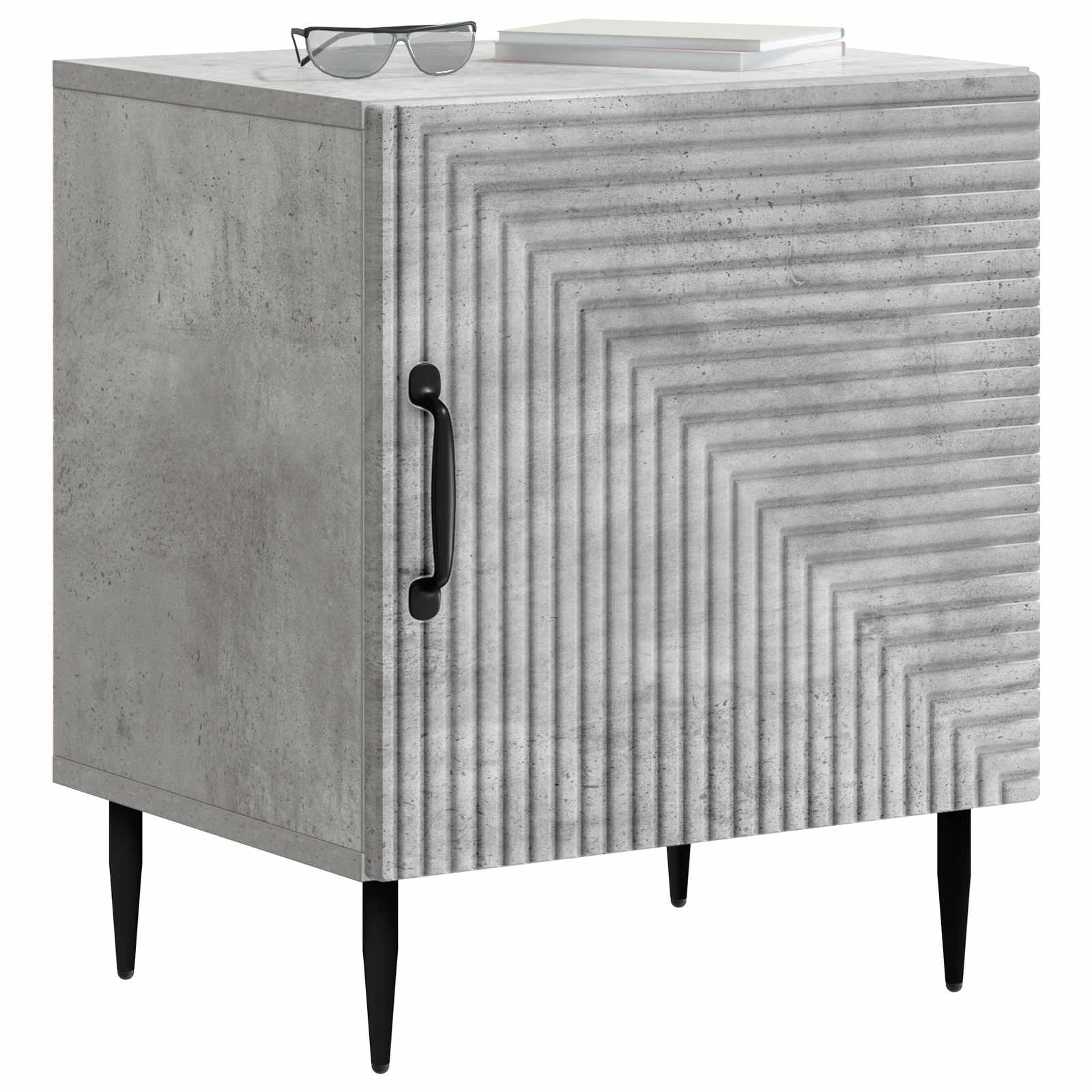 Nachttisch 2 pcs Betongrau 43 x 34,5 x 50 cm Holzwerkstoff