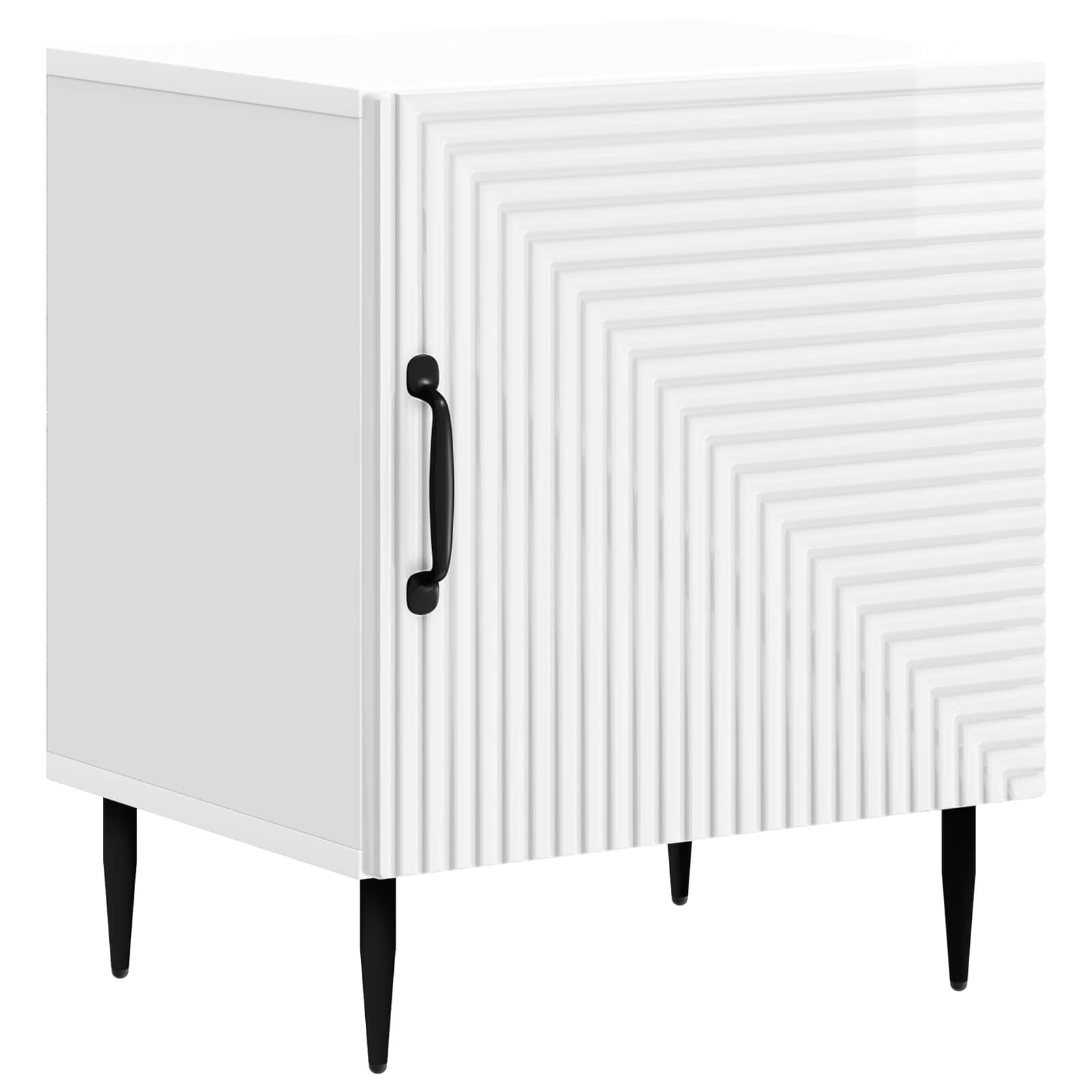 Nachttisch 2 pcs Hochglanz Weiß 43 x 34,5 x 50 cm Holzwerkstoff