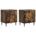 Nachttisch 2 pcs Geräucherte Eiche 43 x 34,5 x 50 cm