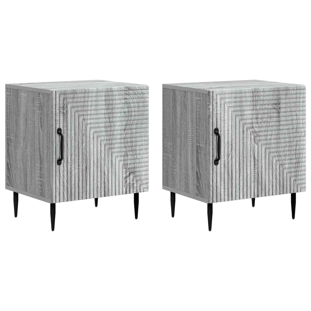 Nachttisch 2 pcs Graues Sonoma 43 x 34,5 x 50 cm Holzwerkstoff